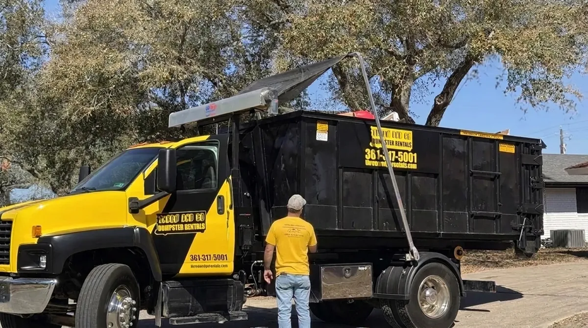 Dumpster rental for an estate or moving cleanout in Corpus Christi