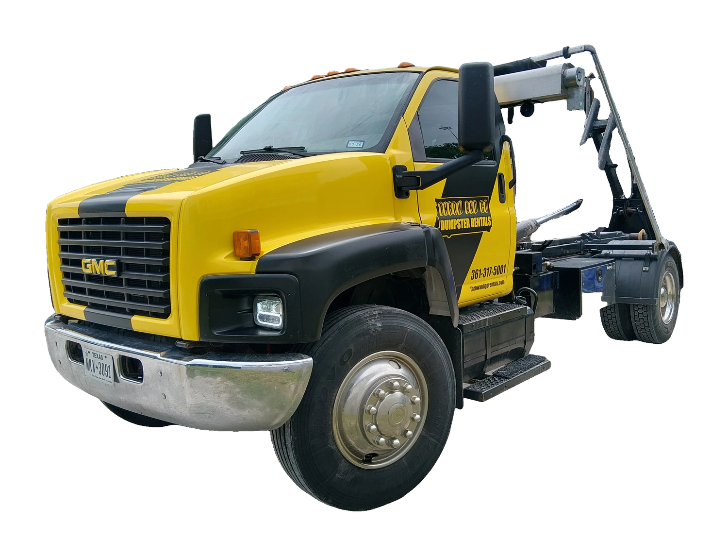 Throw and Go Dumpster Rentals roll-off truck